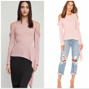 BCBGMAXAZRIA Este Peplum Top